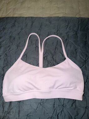 Light Pink Lululemon Flow Y Bra Nulu: Light support A-B Cup